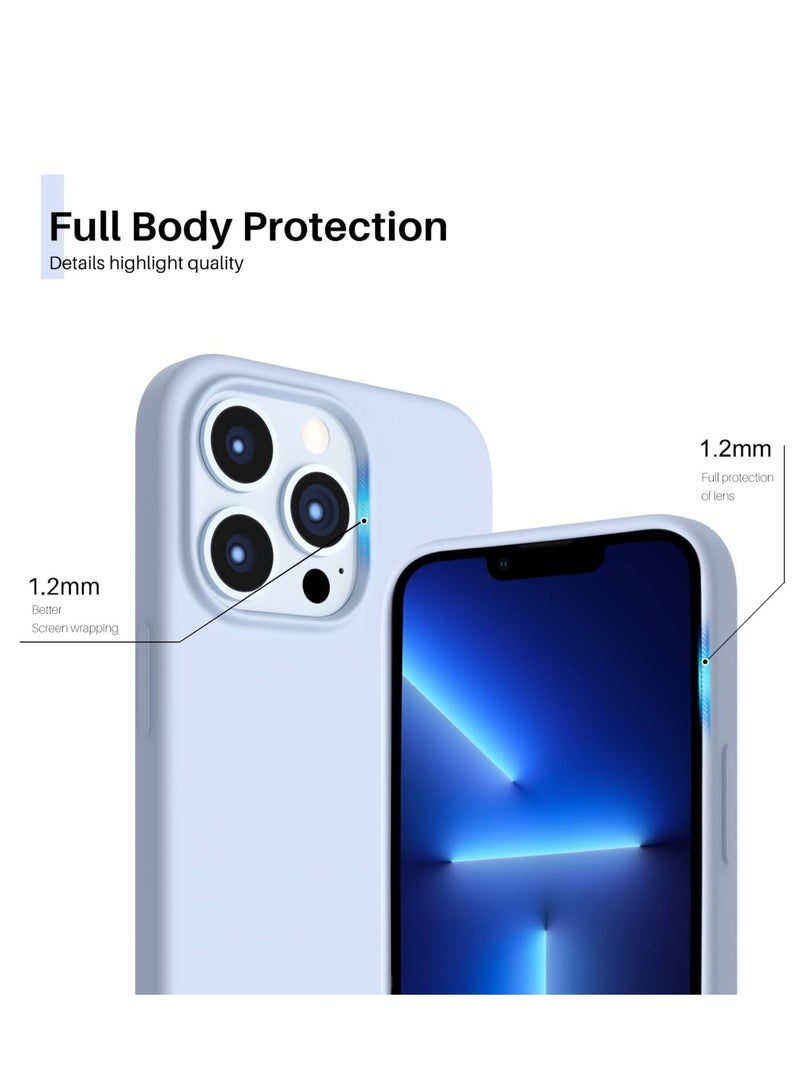 BORTONY iPhone 14 Pro Max Case 6.7 inch Slim Liquid Silicone 3 Layers Full Covered Soft Gel Rubber Case Cover - Image 3
