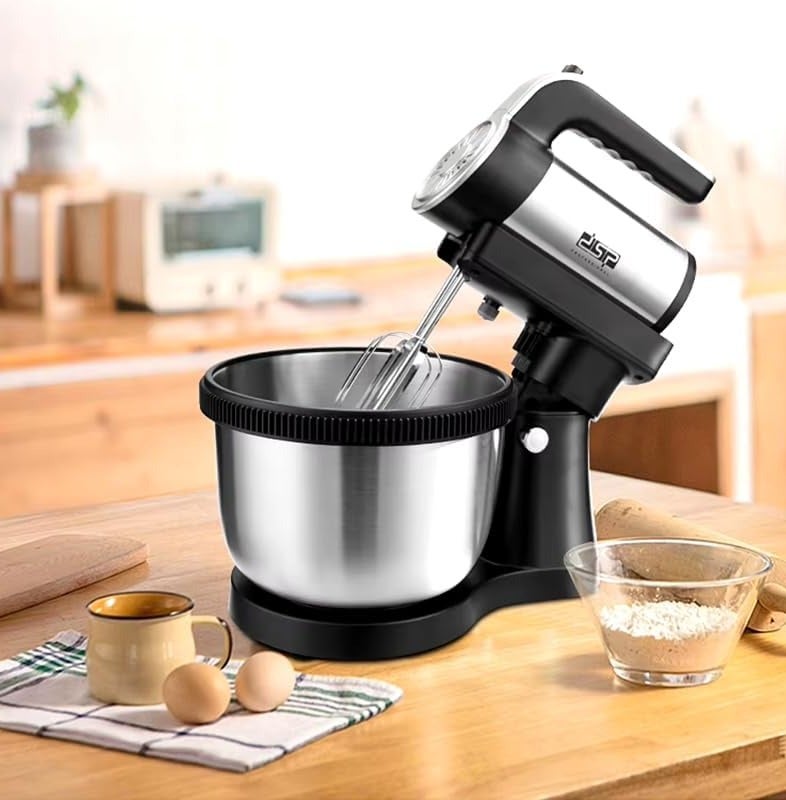 DSB Stainless steel dough mixer with two mixing paddles and dough hooks KM3058 - Image 4