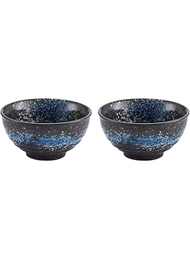 Vintage Ceramic Ramen Soup Bowl Set Of 2 Microwave Safe Japanese Style Tableware - Image 1