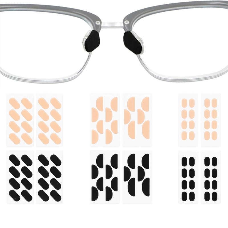 Flavizo 48 Pairs Adhesive Nose Pads for Eyeglasses, Comfortable Spectacle Cushion, Anti Slip Specs Pad for Glasses Frames, Suitable for Men and Women - Image 1