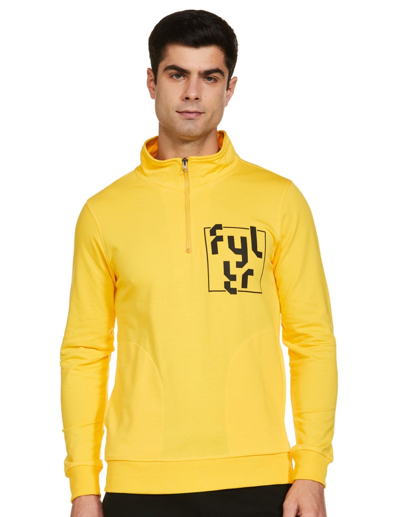 FYLTR Men's Casual Stand Collar Jacket With Half Zip Branding | Full Sleeve | Casual Winterwear For Men - Image 1