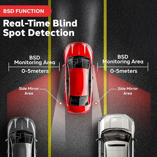 Pyle Ultrasonic Blind Spot Detection System, BSD Change Lane Safer, BSA BSM Blind Spot Monitoring Assistant Car Driving Security with Reverse Parking System, LED Buzzer Monitor, 5 Meter Range - Image 3