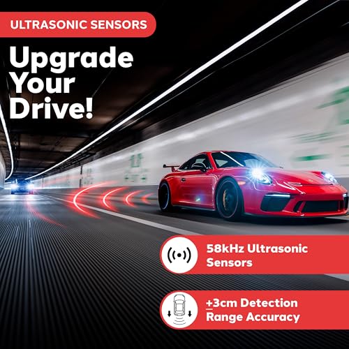 Pyle Ultrasonic Blind Spot Detection System, BSD Change Lane Safer, BSA BSM Blind Spot Monitoring Assistant Car Driving Security with Reverse Parking System, LED Buzzer Monitor, 5 Meter Range - Image 5