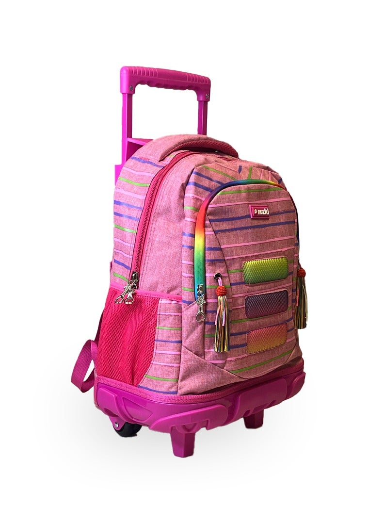 nuzki Nuzki Kids Backpack for Students , Backpack for Girls and Boys, 18 Inch Trolley School Backpack with Pencil Case Lunch Bag, 3 in 1 Bookbag Set for School Kids Trolley Travel Bag - Image 2