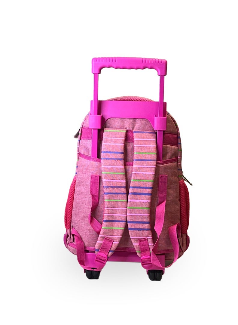 nuzki Nuzki Kids Backpack for Students , Backpack for Girls and Boys, 18 Inch Trolley School Backpack with Pencil Case Lunch Bag, 3 in 1 Bookbag Set for School Kids Trolley Travel Bag - Image 3