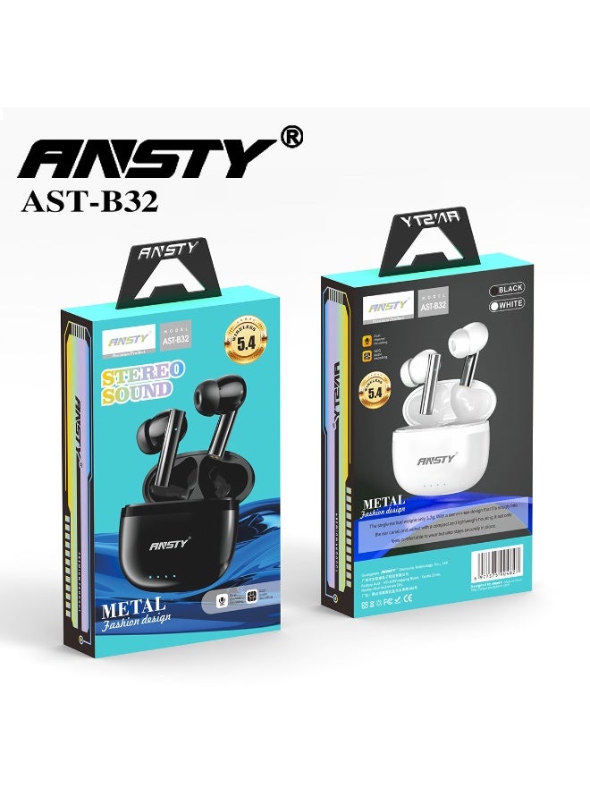 ANSTY AST-B32 Premium Metal Design Wireless Earbuds - Image 2