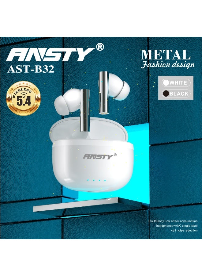 ANSTY AST-B32 Premium Metal Design Wireless Earbuds - Image 1