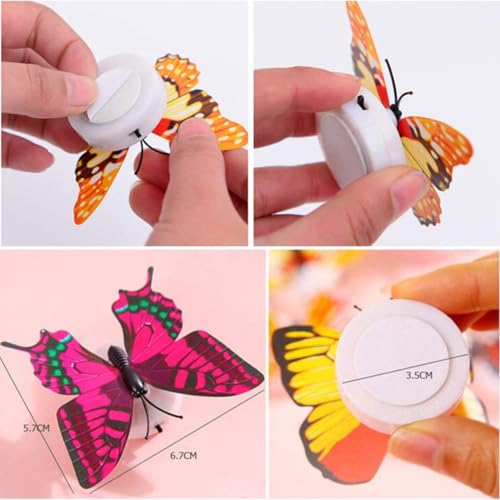 RANGOLI 3D LED Butterfly Stickers for Decoration Items, Butterflies Stickers, Butterfly Wall Decor, Butterflies, Butterflies for Wall Decoration (Pack of 2) - Image 3