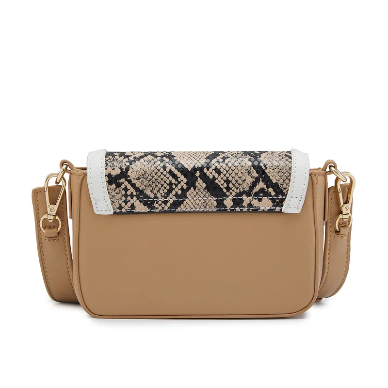 CAPRESE ELLIS SNAKESKIN PRINT FAWN FAUX LEATHER SMALL SLING