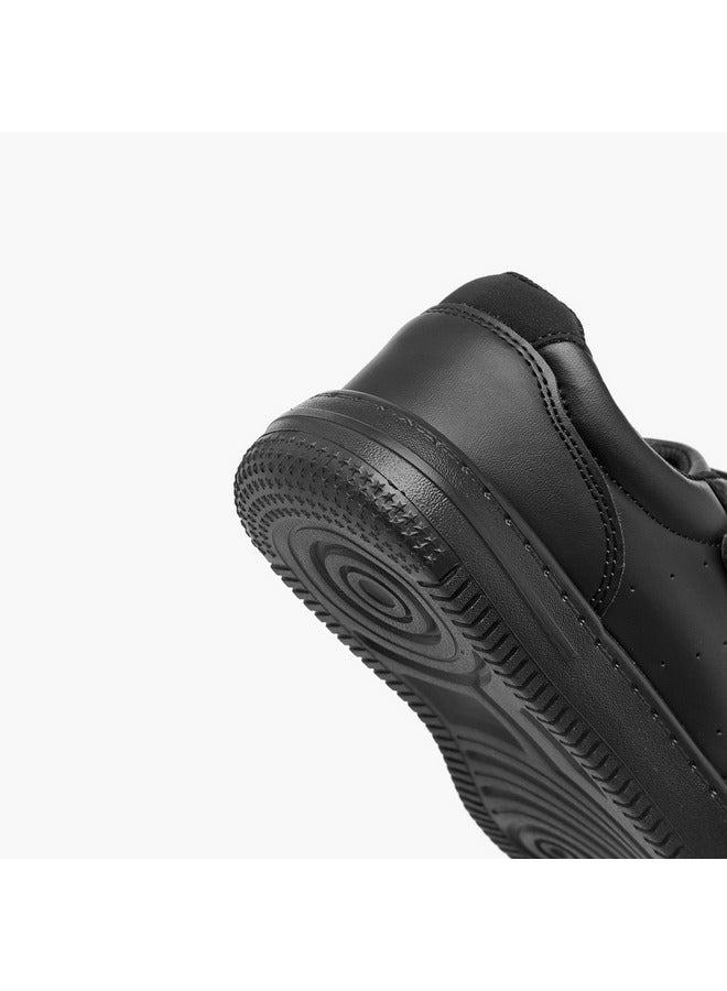 LBL by Shoexpress Boys Panelled School Shoes with Hook and Loop Closure  - Image 5