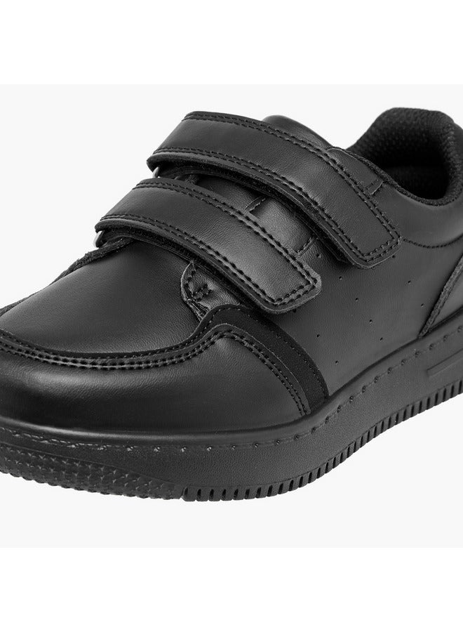 LBL by Shoexpress Boys Panelled School Shoes with Hook and Loop Closure  - Image 4