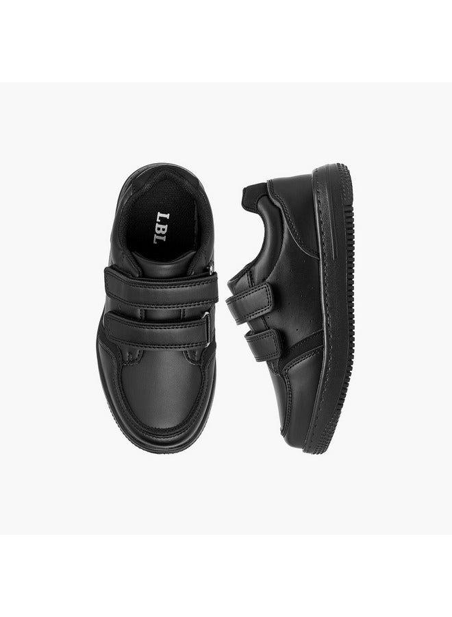 LBL by Shoexpress Boys Panelled School Shoes with Hook and Loop Closure  - Image 1