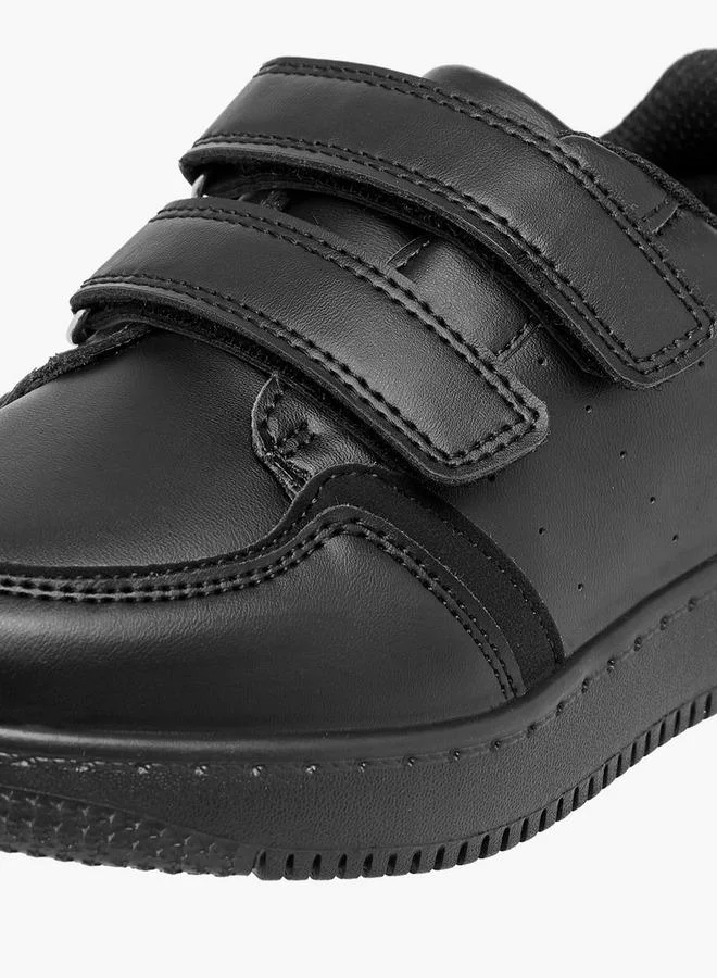 LBL by Shoexpress Boys Panelled School Shoes with Hook and Loop Closure