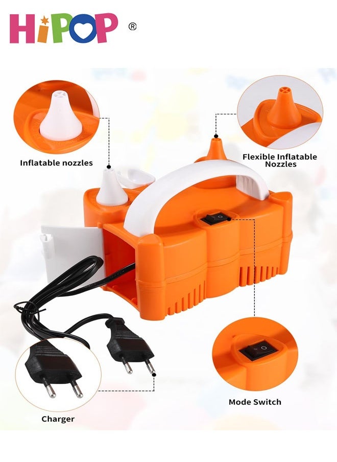 HIPOP 400W Electric Balloon Inflator, Electric Balloon Pump Inflator with Double Nozzle for Birthday Balloons Wedding and Party Decoration  - Image 3