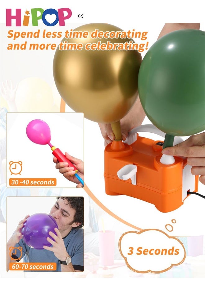 HIPOP 400W Electric Balloon Inflator, Electric Balloon Pump Inflator with Double Nozzle for Birthday Balloons Wedding and Party Decoration  - Image 5