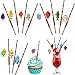 Juinte 36 Pcs Fishing Birthday Party Decorations Fish Cupcake Pole Picks Fishing Themed Party Supplies Little Fisherman Tropical Appetizer Pick Cocktail Decoration for Tropical Cocktail Cake Decor - Image 3