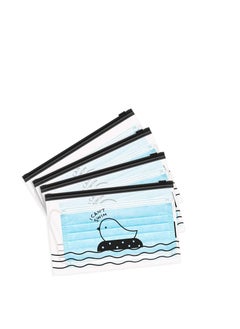 Y&D Plastic Face Cover Storage Bag, 50 Pieces Reusable Envelope Letter Size Organizer Case Mask Zipper Multipurpose Slider Pouch Bags for School Office Supplies 8.1 x 5.2 Inch 