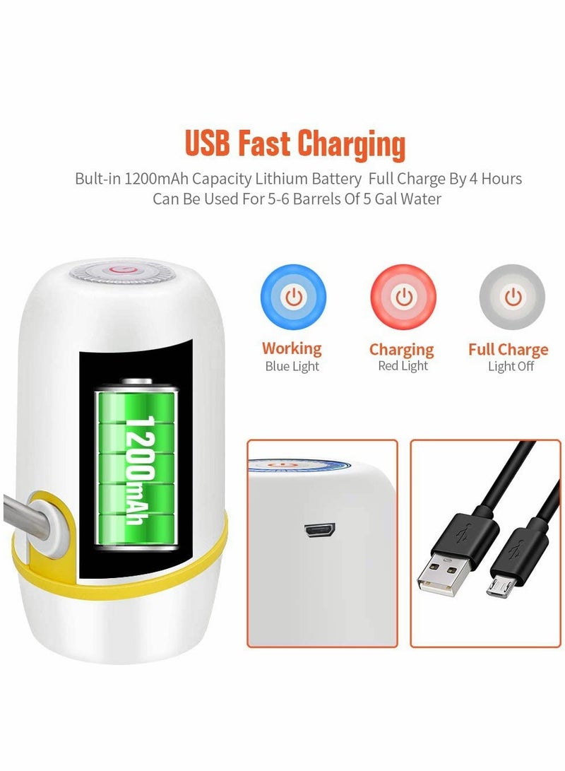 Excefore Water Bottle Pump 5 Gallon Water Dispenser USB Charging Automatic Water Bottle Dispenser Portable Electric Drinking Water Pump Switch - Image 5