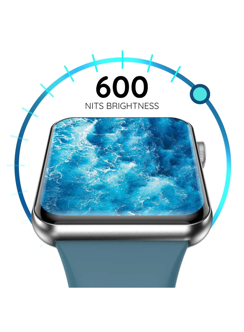 Pebble Vision 2.05" Smartwatch for Men and Women, Largest HD Display 600 Nits Brightness, Bluetooth Calling, HR & BP Monitor, Voice Assistance, Alarm & Notifications - Forest Green
