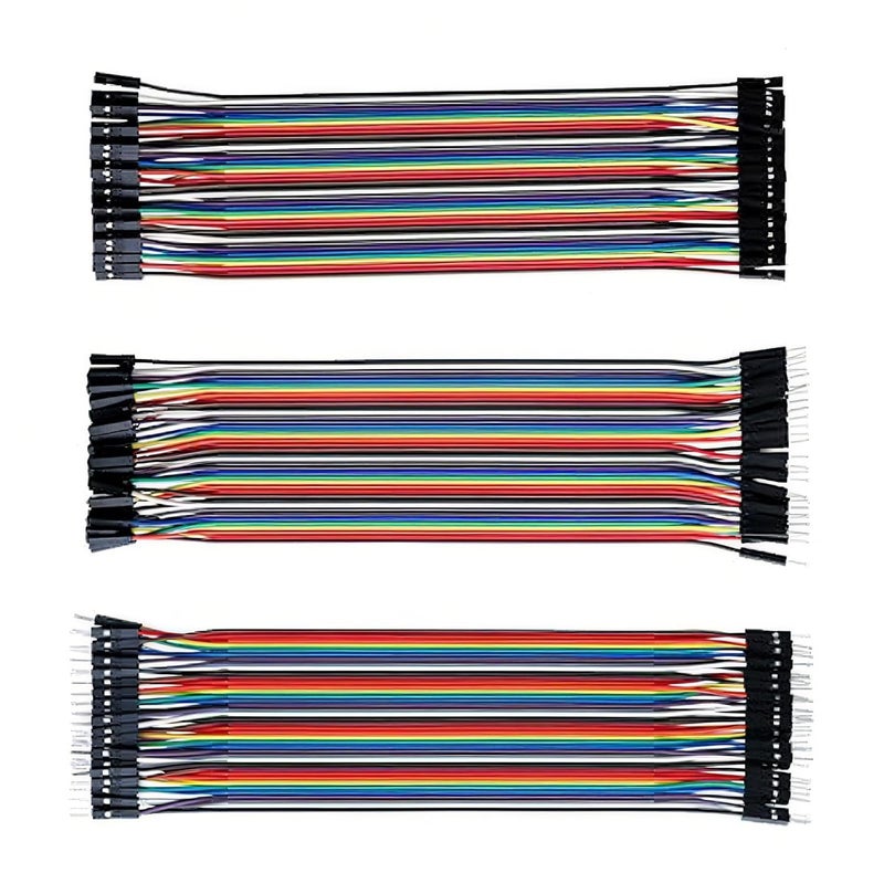 Gikfun 120pcs Breadboard Jumper Cable 40Pin Multicolored Wires 20cm for Arduino Dupont Connector DIY Kit EK8403 - Image 1