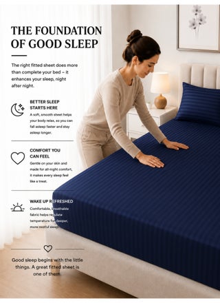 4-Piece King Size Sheet Set – Striped Microfiber