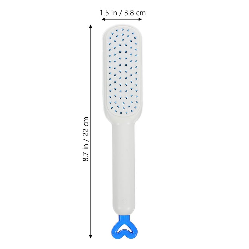 White Retractable Hair Detangling Comb For Straight Curly Hair Home Travel Use - Image 3