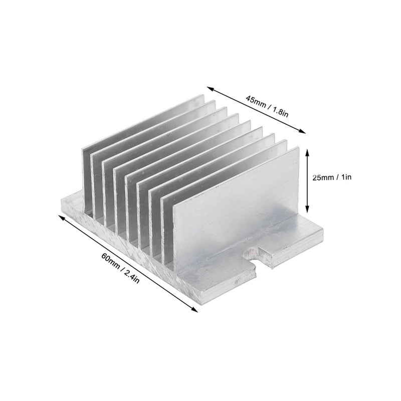 Aluminum Heatsink 60x45x25mm for High Power Modules Excellent Heat Dissipation - Image 5
