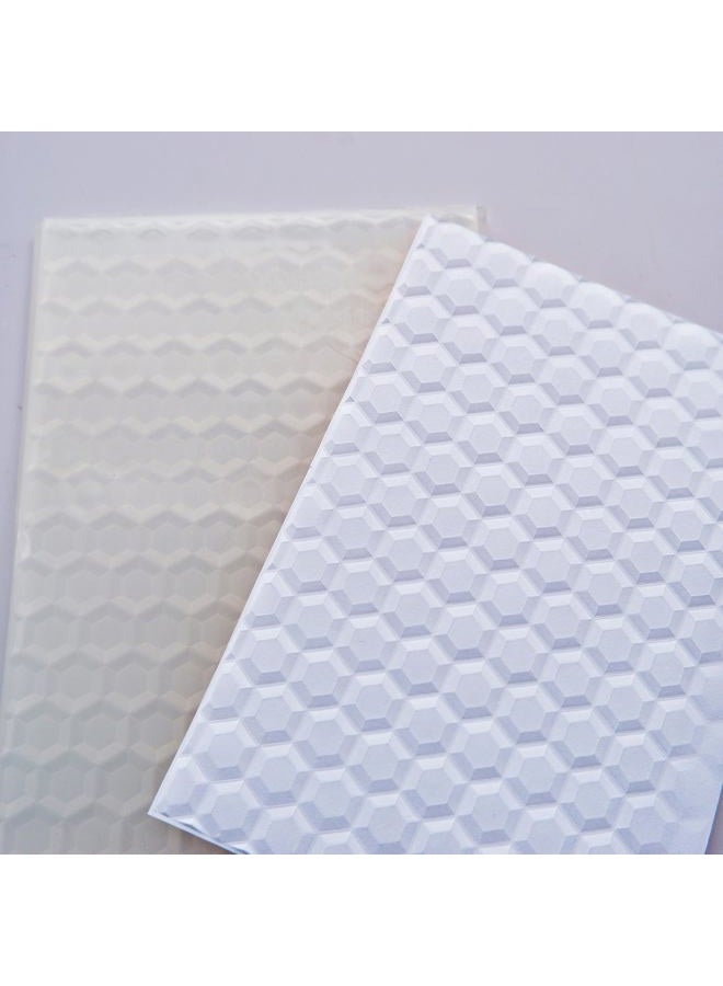 Arbuya Honeycomb Textured 3D Embossing Folder for Card Making, Bee Honey Hexagon Plastic Embossing Folder Craft Card Template for DIY Scrapbooking 4"x6" - Image 4