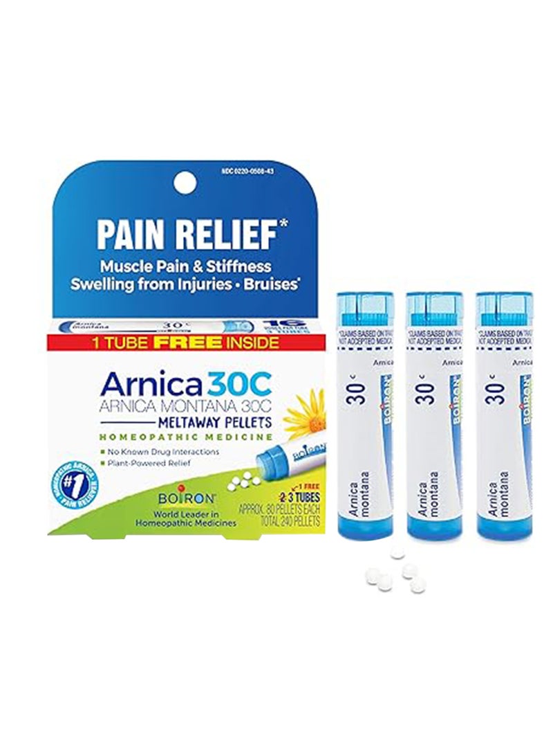 Boiron Boiron Arnica Montana 30C Homeopathic Medicine for Relief from Muscle Pain, Muscle Stiffness, Swelling from Injury, and Discoloration from Bruises - 3 Count 