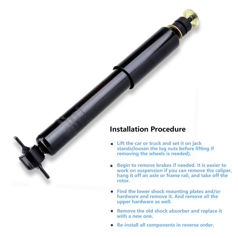 ECCPP Shocks Silverado,ECCPP Front Rear Shock Absorbers Kits for Chevy 1999 2000 2001 2002 2003 2004 2005 06 07 for Chevy Silverado 1500/for GMC Sierra 1500 344380 Gas Strut Auto Shocks (4 pcs for 2WD-RWD) - Image 3