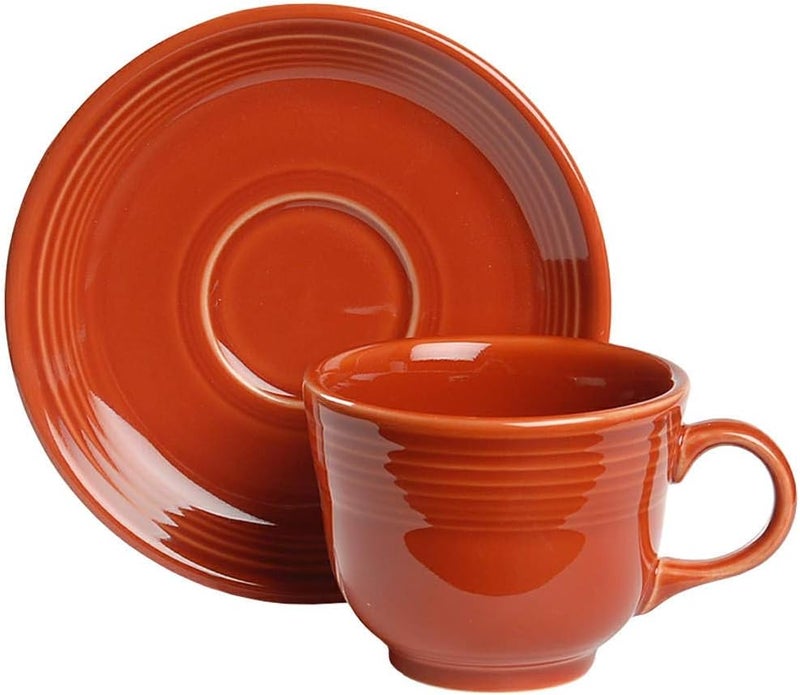 Homer Laughlin Homer Laughlin Fiesta Paprika Cup  Saucer 
