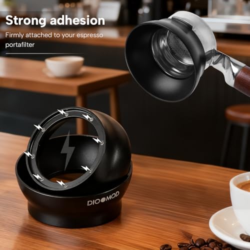 Dioomod 58mm Magnetic Dosing Funnel - Extra-Wide 88mm Top & 30mm Tall Espresso Coffee Dosing Ring for Mess-Free Tamping, Compatible with 58mm Portafilter, Barista Tool Espresso Accessories - Image 3