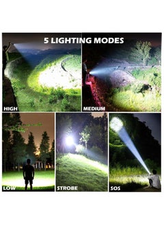 High Brightness 90000 Lumens Rechargeable LED Flashlight, Zoomable Waterproof Flashlight with Batteries Included and 3 Modes, Handheld Flashlight for Camping and Emergency - pzsku/ZF663A2A05653BDE647A0Z/45/_/1735825812/ad0360b5-de57-4ed2-9bbc-ed73e05d5d56