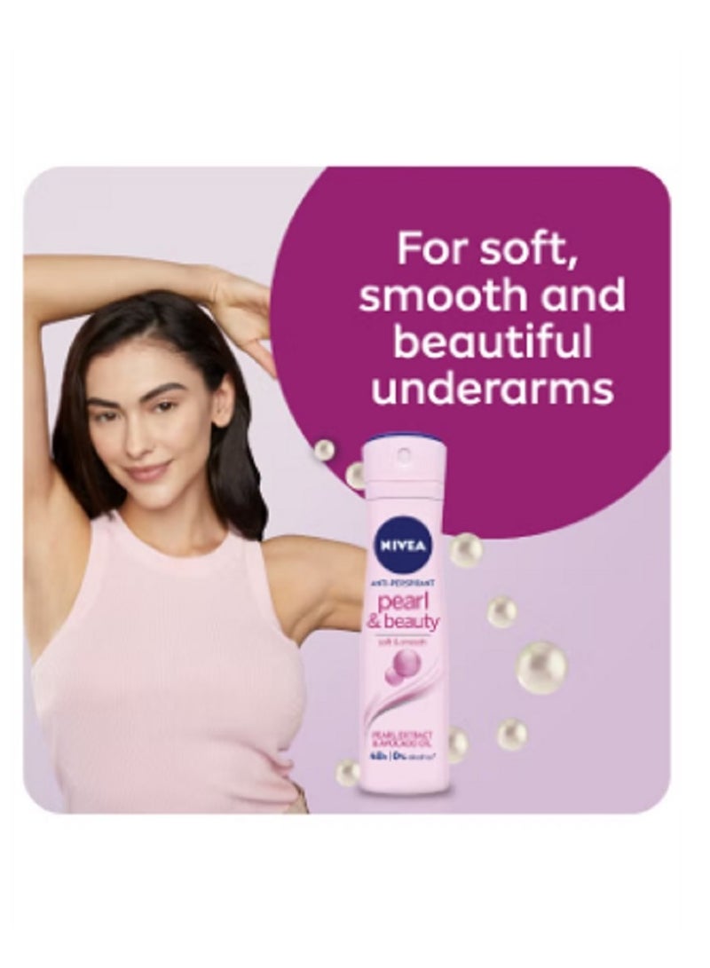 نيفيا بيرل اند بيوتي مضاد التعرق للنساء بخلاصة الرذاذ 150 مل × 2 - Image 2