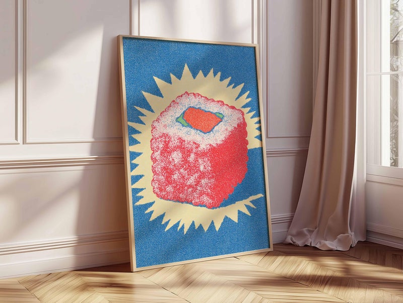 TNESSENTIAL Sushi Pop Art Print, Modern Japanese Kitchen Decor - Image 2