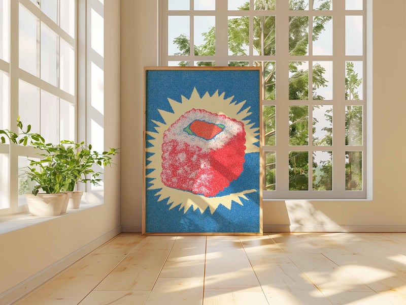 TNESSENTIAL Sushi Pop Art Print, Modern Japanese Kitchen Decor - Image 4