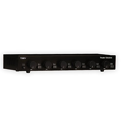 Theater Solutions TS6DV Six Zone Dual Source Selector with Volume Controls, Black - Image 2