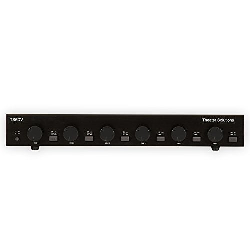 Theater Solutions TS6DV Six Zone Dual Source Selector with Volume Controls, Black - Image 1