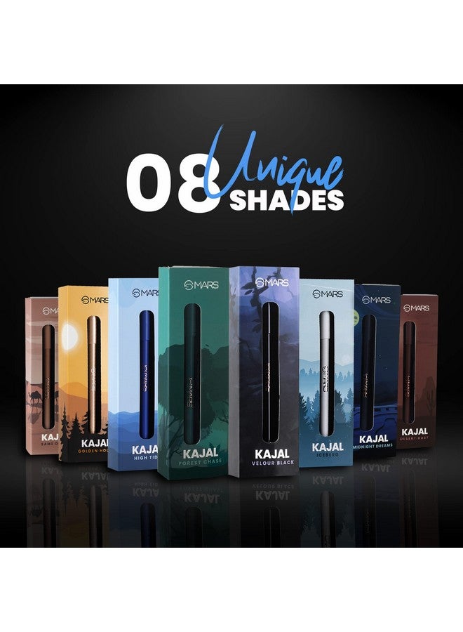 مارس قلم تحديد العيون MARS Wont Smudge Budge Smooth Glide Matte Kajal Pencil | يدوم طويلاً ومقاوم للماء (1.4 جرام) (08-Sand Dunes)، بني - Image 4