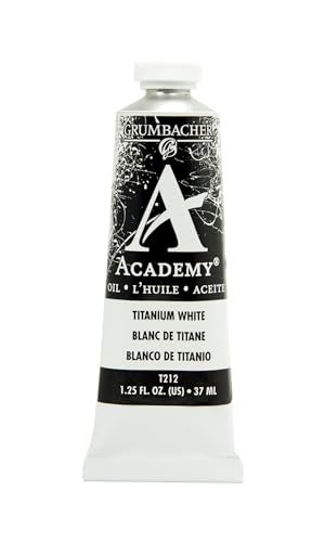 Grumbacher Academy Oil Paint, 37 ml/1.25 oz, Titanium White - Image 1