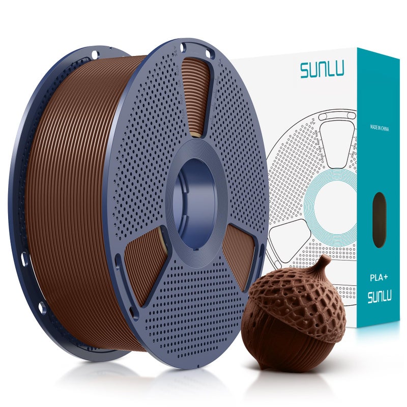 SUNLU 3D Printer Filament PLA Plus 1.75mm, SUNLU Neatly Wound PLA Filament 1.75mm PRO, PLA+ Filament for Most FDM 3D Printer, Dimensional Accuracy +/- 0.02 mm, 1 kg Spool(2.2lbs), Coffee Brown - Image 1