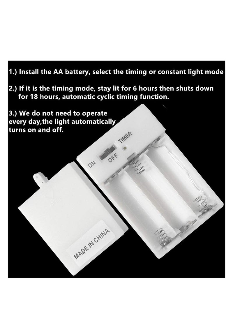 SYOSI 3D Christmas Tree Topper Star, Hollowed-Out Glittered Metal Treetop Star with Timer Warm White Christmas Tree Decorations, for Home Party Holiday Winter Xmas Tree Bar Shop Office Decorations - Image 3