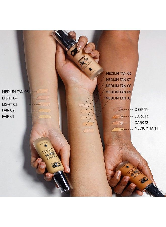 C2P PROFESSIONAL MAKEUP C2P Pro Luminous Silk Liquid Foundation For All Skin Types Enriched With Argan Oil & Vitamin E Full Coverage & Waterproof Covers Marks & Pigmentation (Fair 02 30 Ml) - Image 4