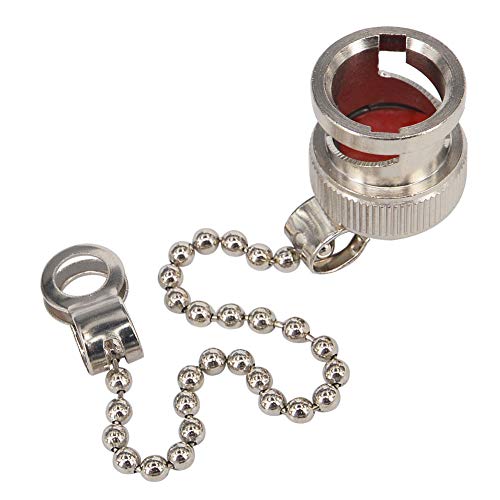 Boobrie 5-Pack BNC Dust Cap Waterproof Protective Cover with Chain BNC Coax Cap for Female Jack Connector RF Coaxial Adapter Nickel-Plated - Image 5