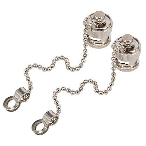 Boobrie 5-Pack BNC Dust Cap Waterproof Protective Cover with Chain BNC Coax Cap for Female Jack Connector RF Coaxial Adapter Nickel-Plated - Image 3