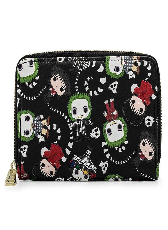 Loungefly POP Beetlejuice Zip Around Faux Leather Wallet - Image 4
