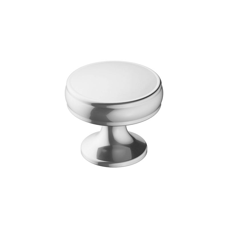 Amerock | Cabinet Knob | Polished Chrome | 1-1/4 Inch (32 Mm) Diameter | Renown | 1 Pack | Drawer Knob | Cabinet Hardware - Image 1