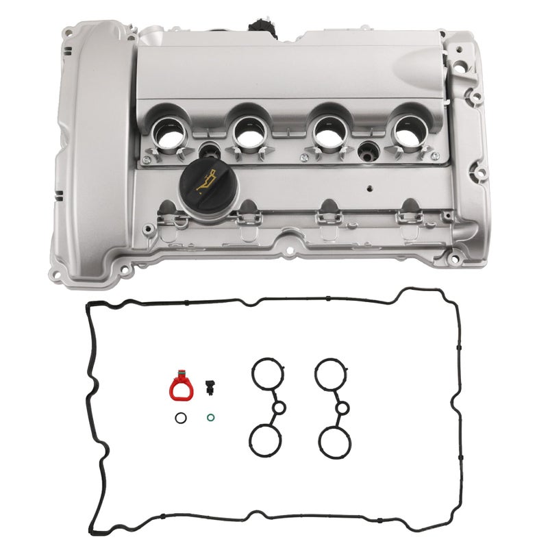Upgraded Aluminum Engine Valve Cover with Gaskets 11127646555 Replacement for Mini Cooper S JCW R55 R56 R57 R58 R59 16L N14 Turbocharged Engine Replace 11127561714 11127572854 11127585907