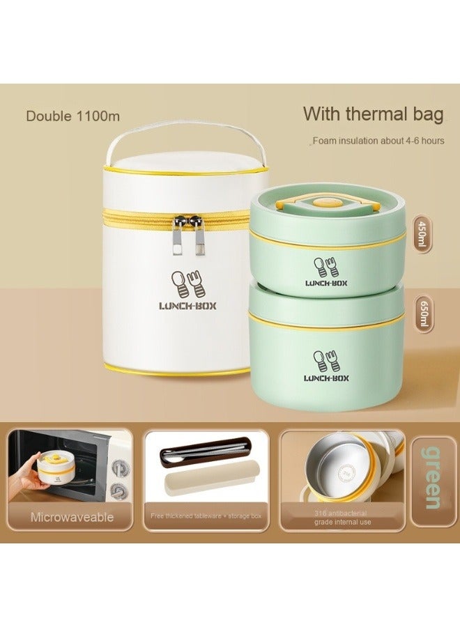 Anna 316 Stainless Steel Japanese Thermal Microwave Heating Bento Box - Image 1