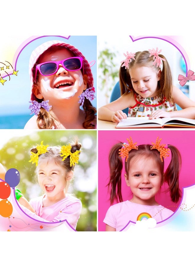 Mtlee 30 Pcs Baby Girls Curly Ribbons Korker Hair Ties Boutique Bow Elastic Rubber Bands Grosgrain Ribbon Elastic Colored Hair Bands Ponytail Holders for Toddlers Kids - Image 5